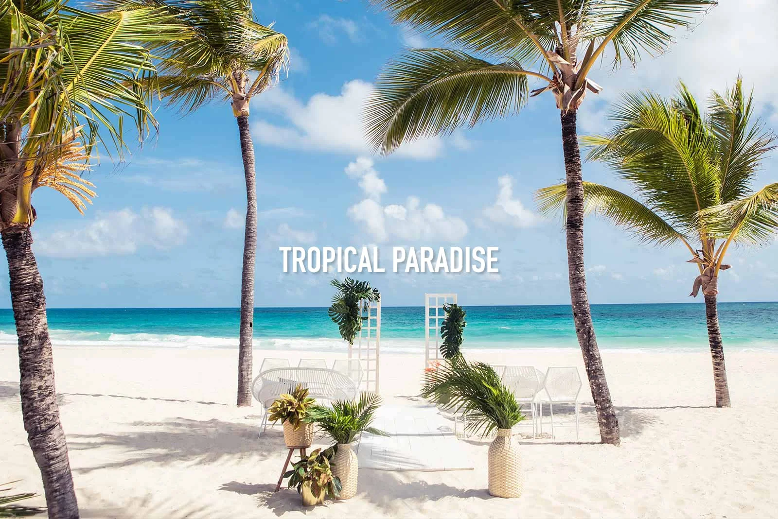 Inspiración de boda Tropical Paradise